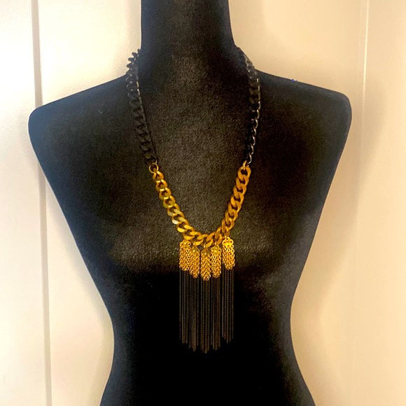 Ela Stone black and gold necklace - Picture 1 of 7